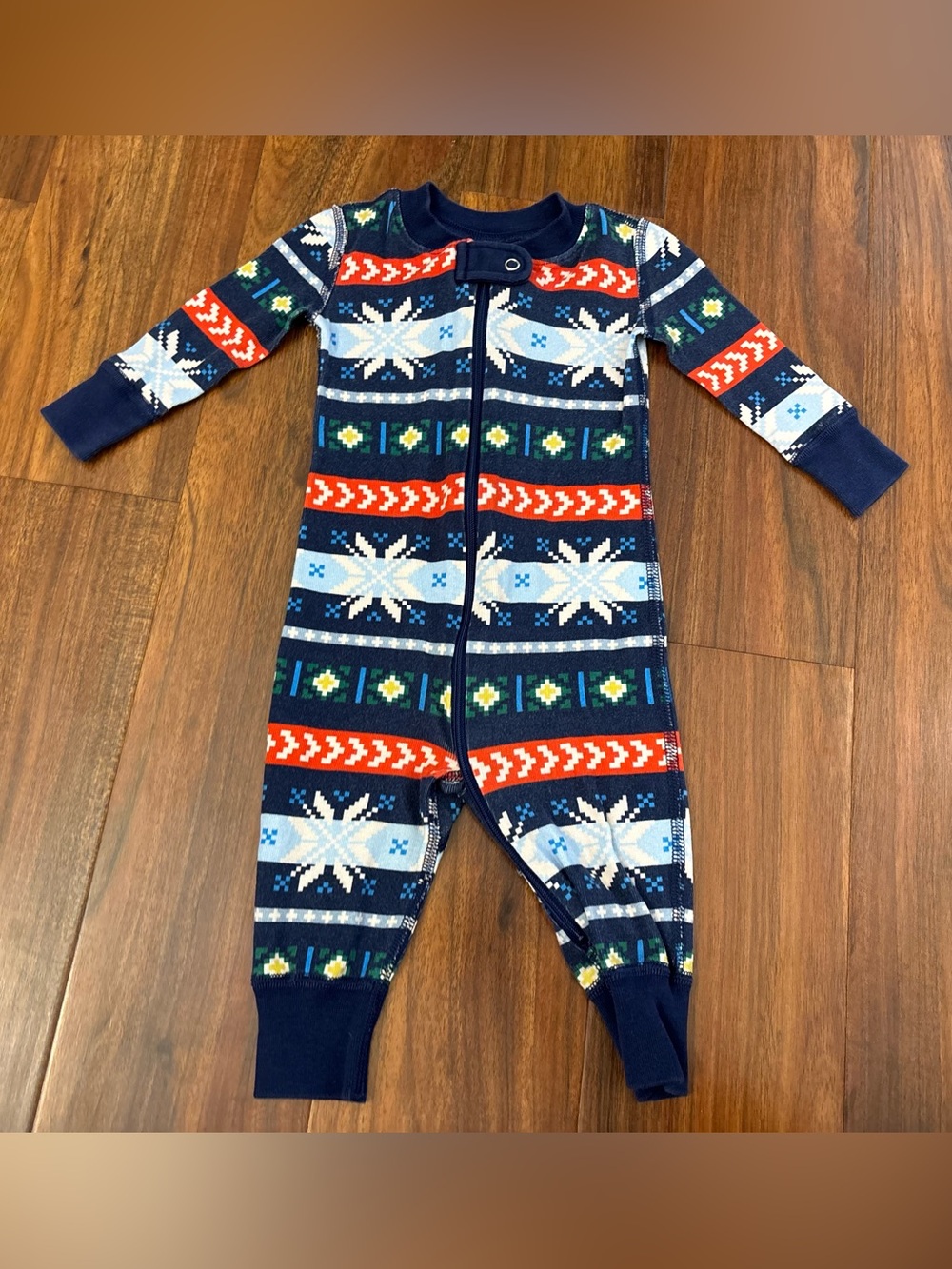 Hanna Andersson Scandi Snowflake Fairisle Footless Pajamas